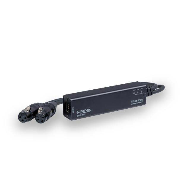 Dante™ I/O Interface, 2x Analog Input, PoE, Plug & Play