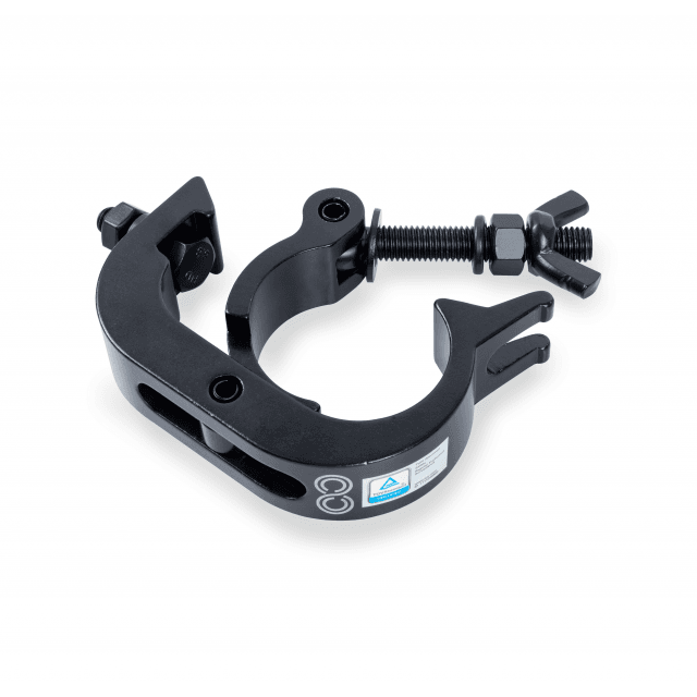 MORSETTO IN ALLUMINIO NERO DA 44-52 MM 250 KG