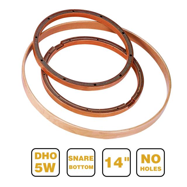 14" snare drum maple side hoop (no holes)