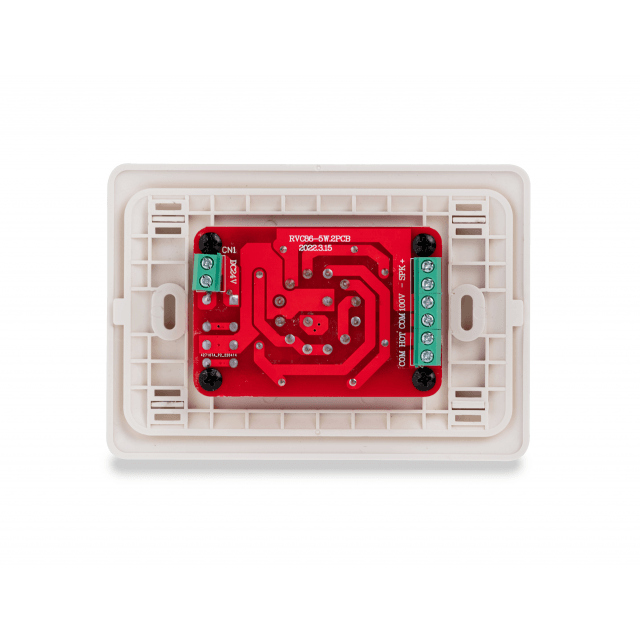 Attenuatore di volume da 5W per diffusori a 70-100V, 4 posizioni + Off, con linea aux. e comando di allarme a 24V