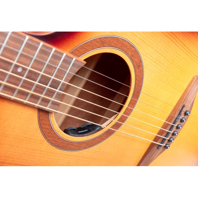 Chitarra acustica dreadnought amplificata con armrest in mogano