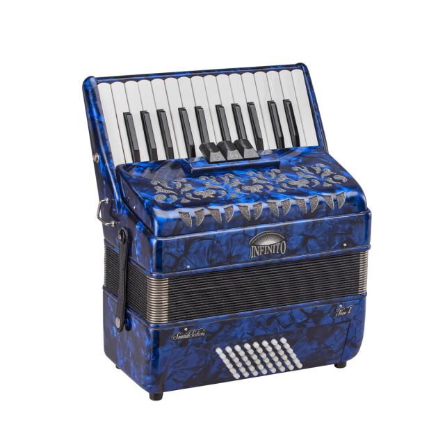 Fisarmonica 48 bassi 26 tasti Blu madreperla