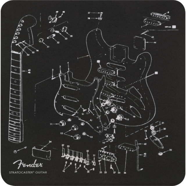 Fender™ Mousepad, Exploded Strat