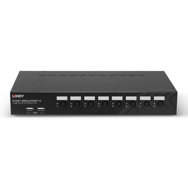 Switch KVM DisplayPort 1.2, USB 2.0 & Audio, 8 Porte
